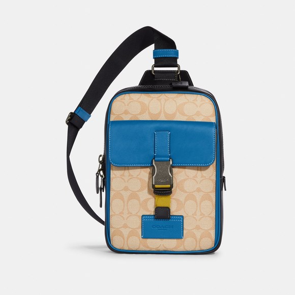 COACH Other - NWT Coach Outlet Track Pack In Colorblock Signature Canvas